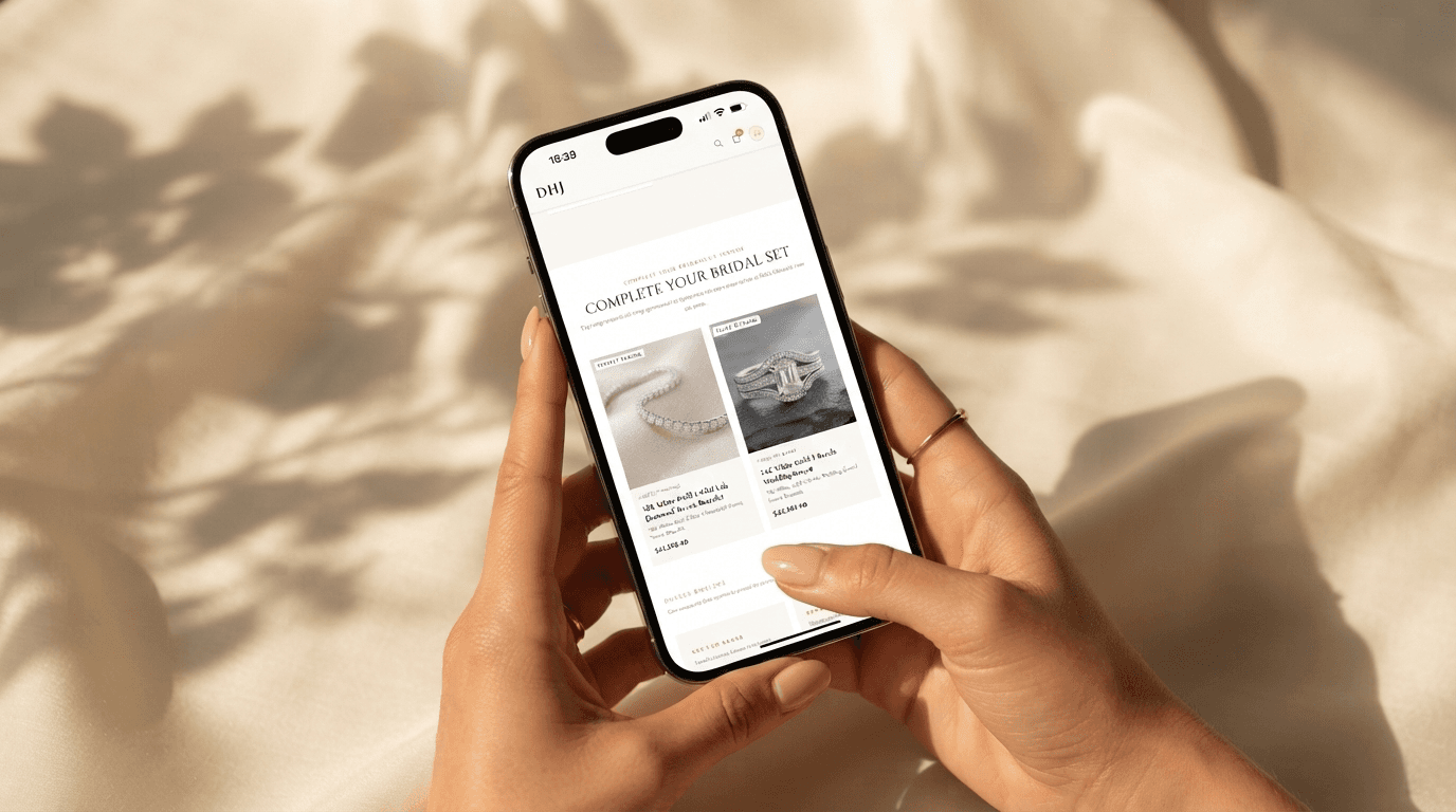 iPhone — 'Complete Your Bridal Set' mobile cross-sell module