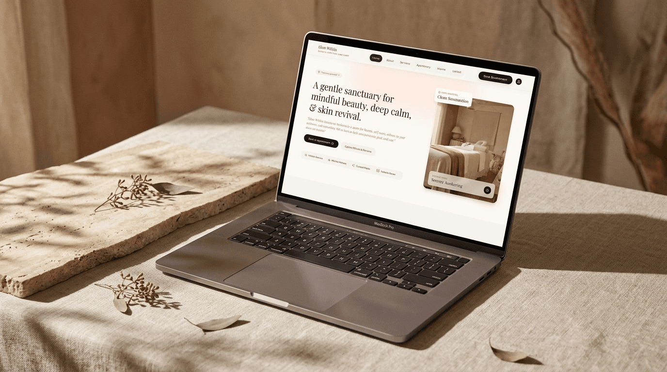 MacBook Pro — Minimalist hero landing with clean formulation highlights