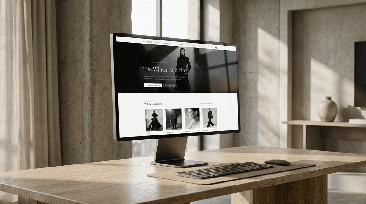 Digital Flagship Redesign for Lumière High-End Apparel