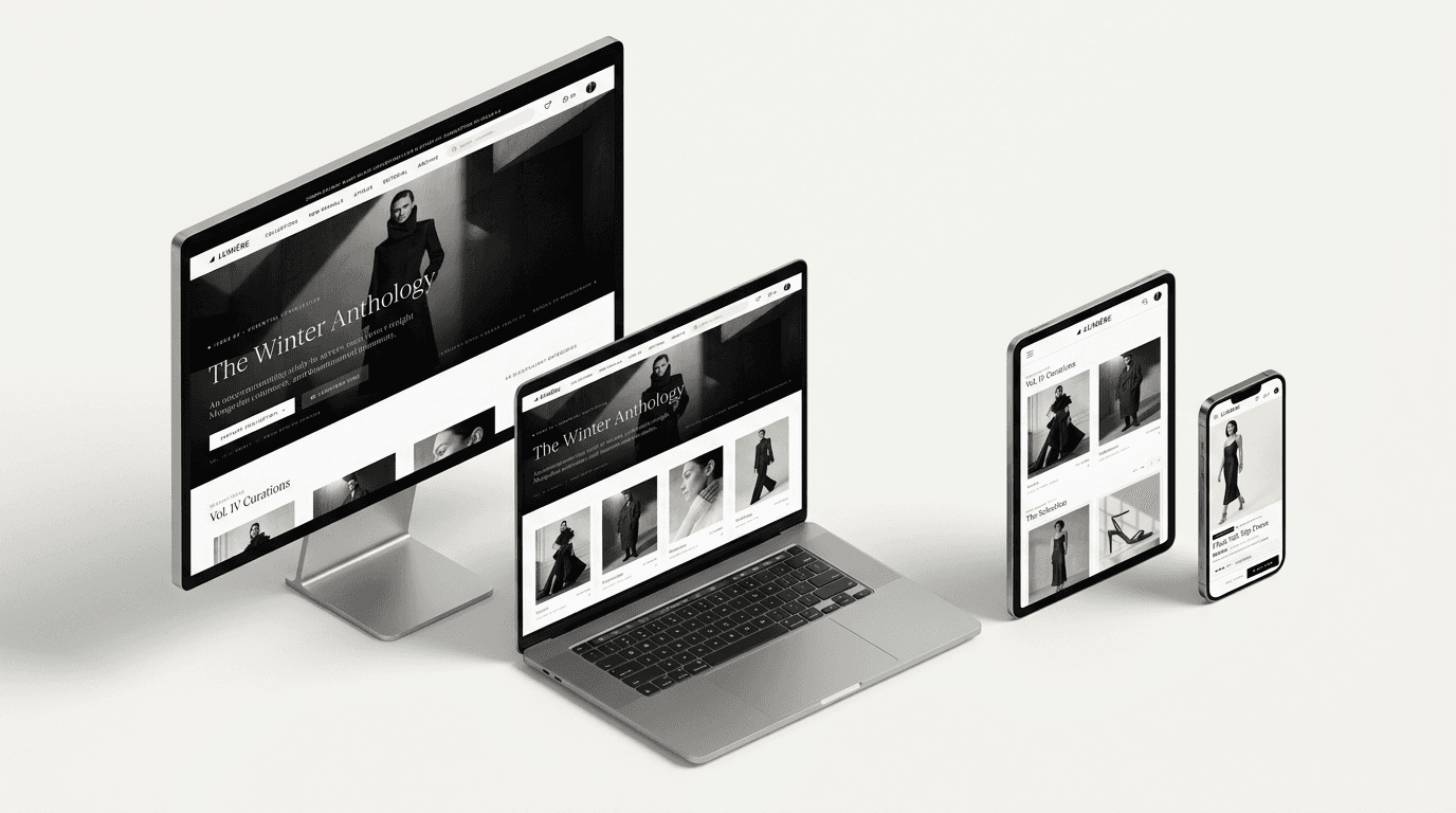 Multi-Screen Suite — Desktop, tablet, and mobile interface parity across collections