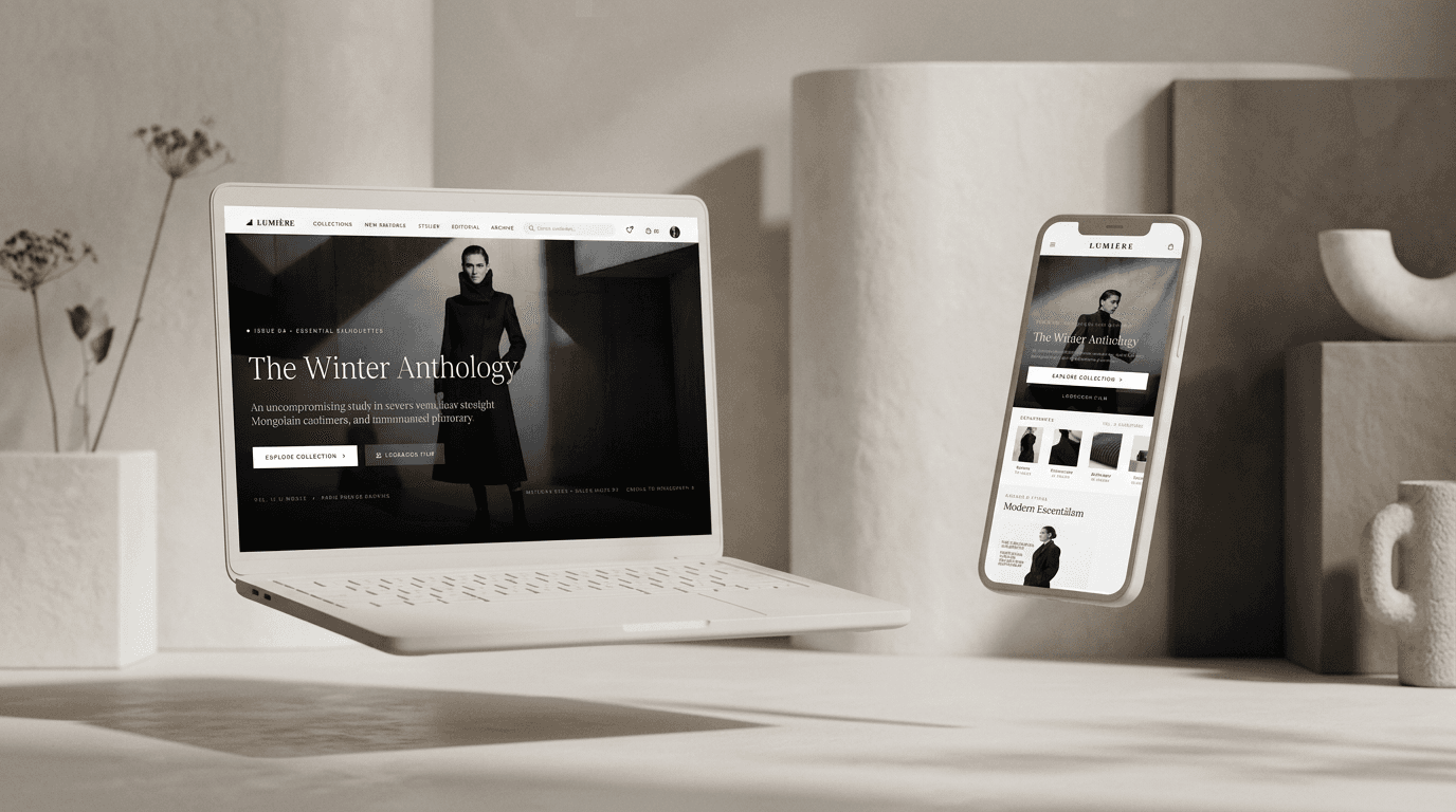 Minimalist Display — Essential silhouettes and seasonal release features