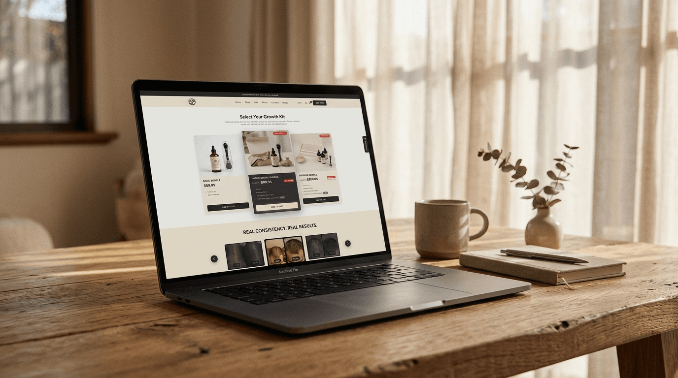 MacBook — The 3-Tier 'Select Your Growth Kit' bundle architecture